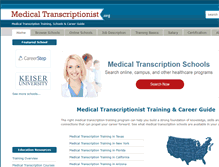 Tablet Screenshot of medicaltranscriptionist.org